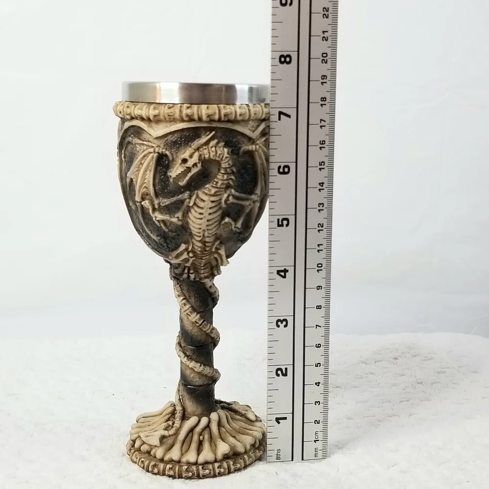 Dragon Skull Goblet Wine Cocktail Bar Party Drinkware Halloween Gift Home Decor